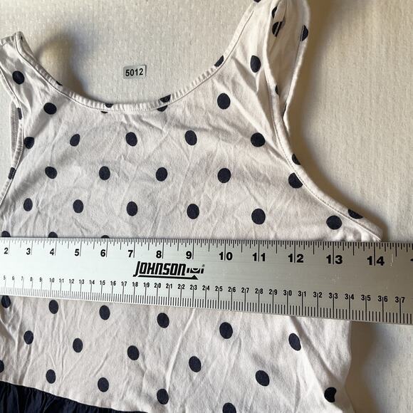 Old Navy Girls Dress L (10-12) Blue Polka Dot A-Line Sleeveless Knee Length - Picture 6 of 8